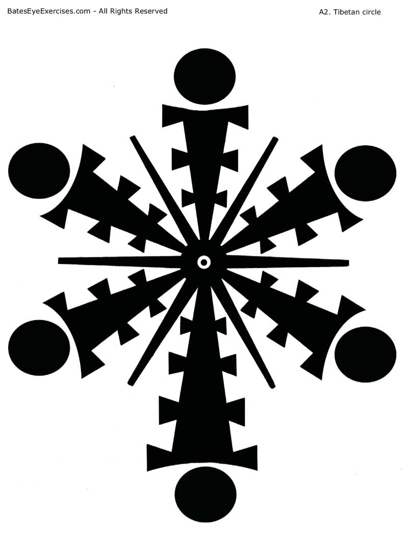 Tibetan wheel chart used in astigmatism exercise A2